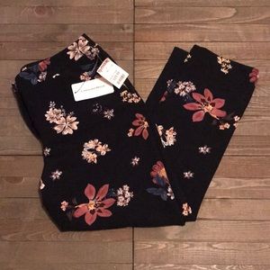 Navy Floral Dress pants